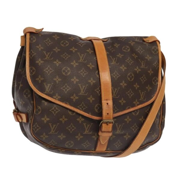 LOUIS VUITTON Monogram Saumur 35 Shoulder Bag M42254 LV Auth 80996 - Picture 1 of 16